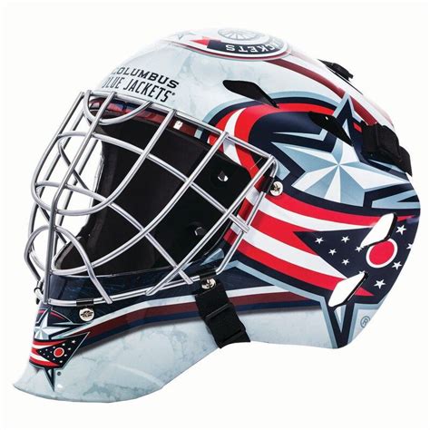 replica blue jackets goalie mask|hockey mask for sale.